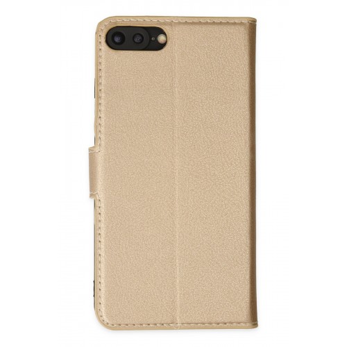 Newface iPhone 8 Plus Kılıf Trend S Plus Kapaklı Kılıf - Gold Newface iPhone 8 Plus Kılıf Trend S Plus Kapaklı Kılıf - Gold
