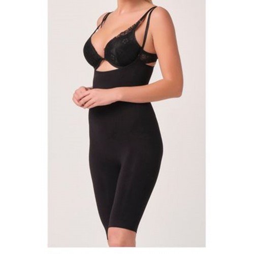 Siyah Kadın Paçalı Boy Dikişsiz Korse - 751 - Beden XXL Siyah Kadın Paçalı Boy Dikişsiz Korse - 751 - Beden XXL