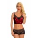 Bordo Saten Dantelli Babydoll Şortlu Takım - 288 - Beden S/M Bordo Saten Dantelli Babydoll Şortlu Takım - 288 - Beden S/M