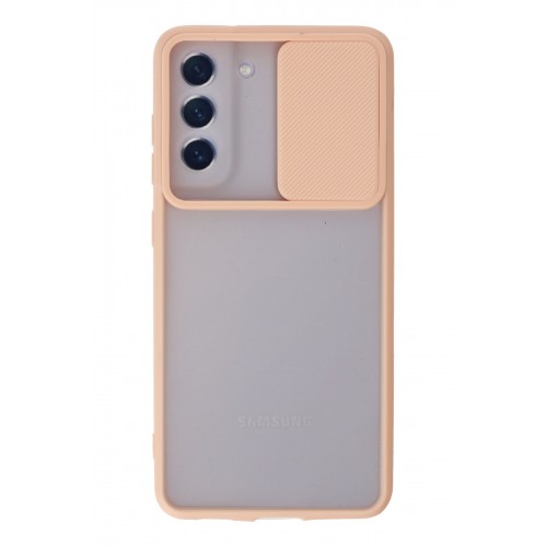 Newface Samsung Galaxy S21 FE Kılıf Palm Buzlu Kamera Sürgülü Silikon - Pembe Newface Samsung Galaxy S21 FE Kılıf Palm Buzlu Kamera Sürgülü Silikon - Pembe