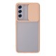Newface Samsung Galaxy S21 FE Kılıf Palm Buzlu Kamera Sürgülü Silikon - Pembe Newface Samsung Galaxy S21 FE Kılıf Palm Buzlu Kamera Sürgülü Silikon - Pembe