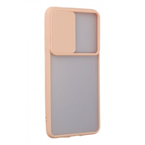 Newface Samsung Galaxy S21 FE Kılıf Palm Buzlu Kamera Sürgülü Silikon - Pembe Newface Samsung Galaxy S21 FE Kılıf Palm Buzlu Kamera Sürgülü Silikon - Pembe