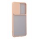 Newface Samsung Galaxy S21 FE Kılıf Palm Buzlu Kamera Sürgülü Silikon - Pembe Newface Samsung Galaxy S21 FE Kılıf Palm Buzlu Kamera Sürgülü Silikon - Pembe