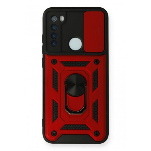Newface Xiaomi Redmi Note 8 Kılıf Pars Lens Yüzüklü Silikon - Kırmızı Newface Xiaomi Redmi Note 8 Kılıf Pars Lens Yüzüklü Silikon - Kırmızı