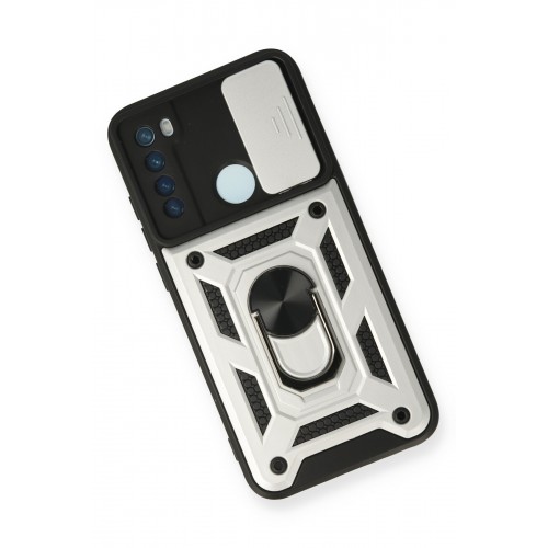 Newface Xiaomi Redmi Note 8 Kılıf Pars Lens Yüzüklü Silikon - Gümüş Newface Xiaomi Redmi Note 8 Kılıf Pars Lens Yüzüklü Silikon - Gümüş