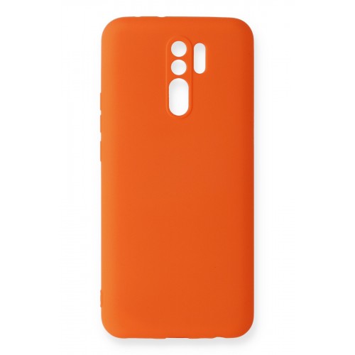 Newface Xiaomi Redmi 9 Kılıf Nano içi Kadife Silikon - Turuncu Newface Xiaomi Redmi 9 Kılıf Nano içi Kadife Silikon - Turuncu