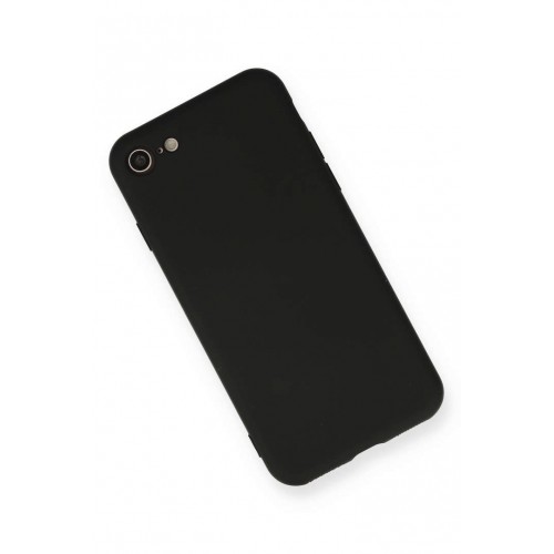 Newface iPhone 8 Kılıf Nano içi Kadife Silikon - Siyah Newface iPhone 8 Kılıf Nano içi Kadife Silikon - Siyah