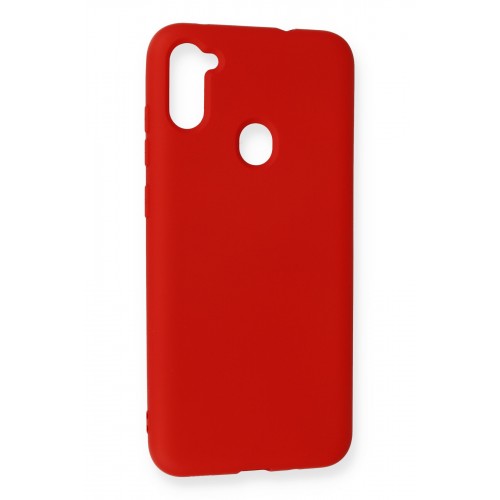 Newface Samsung Galaxy M11 Kılıf Nano içi Kadife Silikon - Kırmızı Newface Samsung Galaxy M11 Kılıf Nano içi Kadife Silikon - Kırmızı