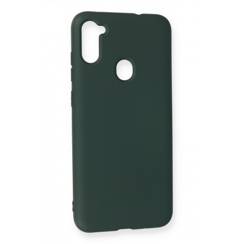 Newface Samsung Galaxy M11 Kılıf Nano içi Kadife Silikon - Koyu Yeşil Newface Samsung Galaxy M11 Kılıf Nano içi Kadife Silikon - Koyu Yeşil