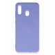 Newface Samsung Galaxy A20 Kılıf Nano içi Kadife Silikon - Lila Newface Samsung Galaxy A20 Kılıf Nano içi Kadife Silikon - Lila