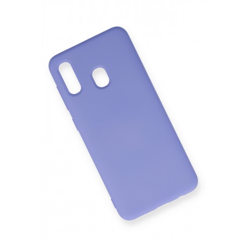 Newface Samsung Galaxy A20 Kılıf Nano içi Kadife Silikon - Lila Newface Samsung Galaxy A20 Kılıf Nano içi Kadife Silikon - Lila