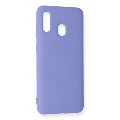 Newface Samsung Galaxy A20 Kılıf Nano içi Kadife Silikon - Lila Newface Samsung Galaxy A20 Kılıf Nano içi Kadife Silikon - Lila