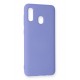 Newface Samsung Galaxy A20 Kılıf Nano içi Kadife Silikon - Lila Newface Samsung Galaxy A20 Kılıf Nano içi Kadife Silikon - Lila