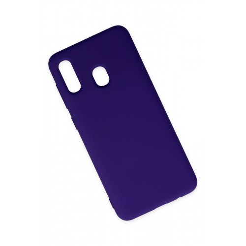 Newface Samsung Galaxy A20 Kılıf Nano içi Kadife Silikon - Mor Newface Samsung Galaxy A20 Kılıf Nano içi Kadife Silikon - Mor