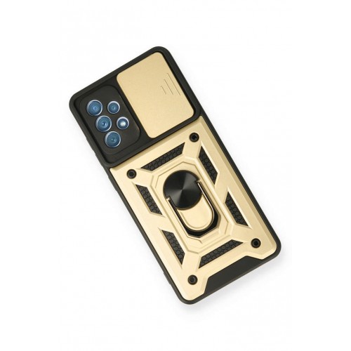 Newface Samsung Galaxy A32 Kılıf Pars Lens Yüzüklü Silikon - Gold Newface Samsung Galaxy A32 Kılıf Pars Lens Yüzüklü Silikon - Gold