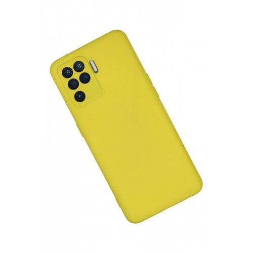 Newface Oppo Reno 5 Lite Kılıf Nano içi Kadife Silikon - Sarı Newface Oppo Reno 5 Lite Kılıf Nano içi Kadife Silikon - Sarı