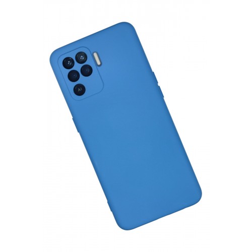 Newface Oppo Reno 5 Lite Kılıf Nano içi Kadife Silikon - Mavi Newface Oppo Reno 5 Lite Kılıf Nano içi Kadife Silikon - Mavi