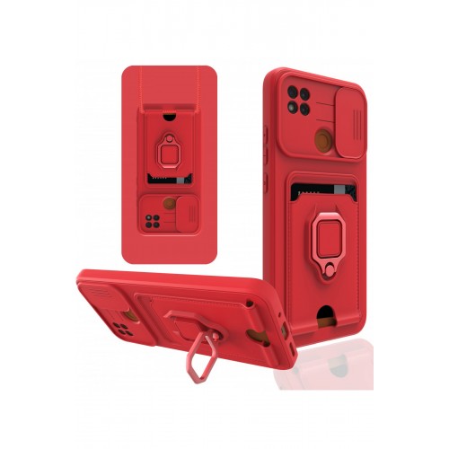 Newface Xiaomi Redmi 9C Kılıf Zuma Kartvizitli Yüzüklü Silikon - Kırmızı Newface Xiaomi Redmi 9C Kılıf Zuma Kartvizitli Yüzüklü Silikon - Kırmızı