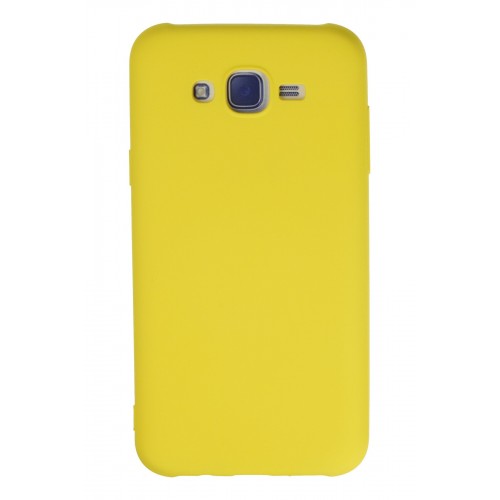Newface Samsung Galaxy J7 Kılıf Nano içi Kadife Silikon - Sarı Newface Samsung Galaxy J7 Kılıf Nano içi Kadife Silikon - Sarı