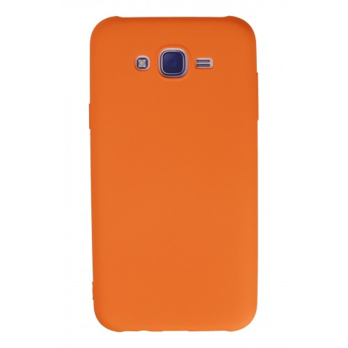 Newface Samsung Galaxy J7 Kılıf Nano içi Kadife Silikon - Turuncu Newface Samsung Galaxy J7 Kılıf Nano içi Kadife Silikon - Turuncu