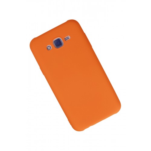 Newface Samsung Galaxy J7 Kılıf Nano içi Kadife Silikon - Turuncu Newface Samsung Galaxy J7 Kılıf Nano içi Kadife Silikon - Turuncu