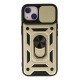 Newface iPhone 13 Kılıf Pars Lens Yüzüklü Silikon - Gold