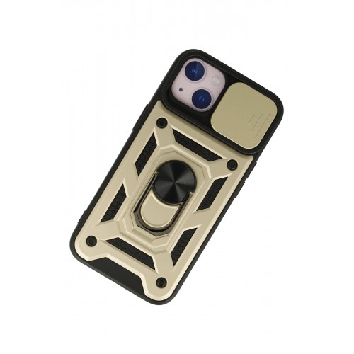 Newface iPhone 13 Kılıf Pars Lens Yüzüklü Silikon - Gold Newface iPhone 13 Kılıf Pars Lens Yüzüklü Silikon - Gold