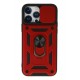 Newface iPhone 13 Pro Max Kılıf Pars Lens Yüzüklü Silikon - Kırmızı Newface iPhone 13 Pro Max Kılıf Pars Lens Yüzüklü Silikon - Kırmızı