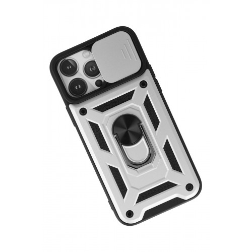 Newface iPhone 13 Pro Max Kılıf Pars Lens Yüzüklü Silikon - Gümüş Newface iPhone 13 Pro Max Kılıf Pars Lens Yüzüklü Silikon - Gümüş