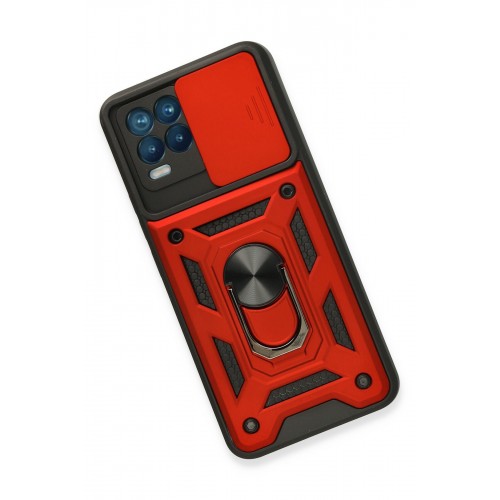 Newface Realme 8 Pro Kılıf Pars Lens Yüzüklü Silikon - Kırmızı Newface Realme 8 Pro Kılıf Pars Lens Yüzüklü Silikon - Kırmızı