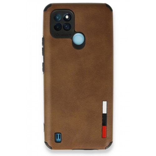Newface Realme C21Y Kılıf Loop Deri Silikon - Kahverengi Newface Realme C21Y Kılıf Loop Deri Silikon - Kahverengi
