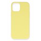 Newface iPhone 12 Kılıf Nano içi Kadife Silikon - Sarı Newface iPhone 12 Kılıf Nano içi Kadife Silikon - Sarı