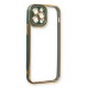 Newface iPhone 12 Pro Kılıf Liva Lens Silikon - Yeşil Newface iPhone 12 Pro Kılıf Liva Lens Silikon - Yeşil