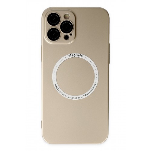 Newface iPhone 12 Pro Max Kılıf Jack Magneticsafe Lens Silikon - Gold Newface iPhone 12 Pro Max Kılıf Jack Magneticsafe Lens Silikon - Gold
