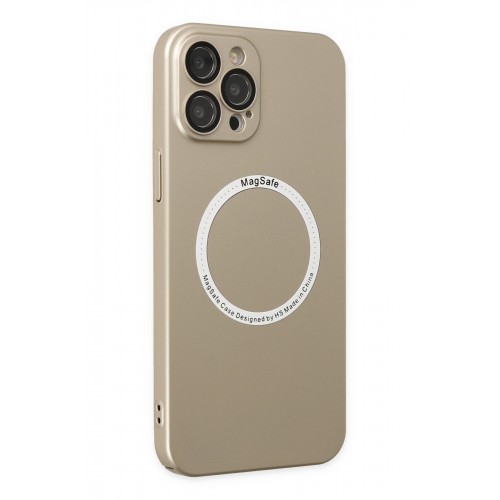 Newface iPhone 12 Pro Max Kılıf Jack Magneticsafe Lens Silikon - Gold Newface iPhone 12 Pro Max Kılıf Jack Magneticsafe Lens Silikon - Gold
