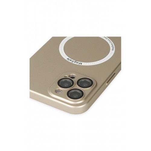Newface iPhone 12 Pro Max Kılıf Jack Magneticsafe Lens Silikon - Gold Newface iPhone 12 Pro Max Kılıf Jack Magneticsafe Lens Silikon - Gold