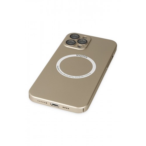 Newface iPhone 12 Pro Max Kılıf Jack Magneticsafe Lens Silikon - Gold Newface iPhone 12 Pro Max Kılıf Jack Magneticsafe Lens Silikon - Gold