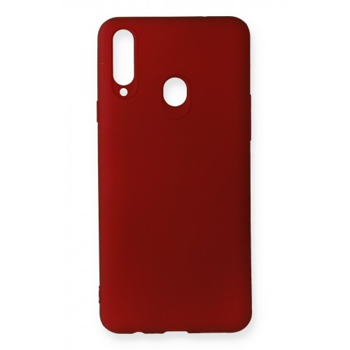 Newface Samsung Galaxy A20S Kılıf Premium Rubber Silikon - Bordo Newface Samsung Galaxy A20S Kılıf Premium Rubber Silikon - Bordo