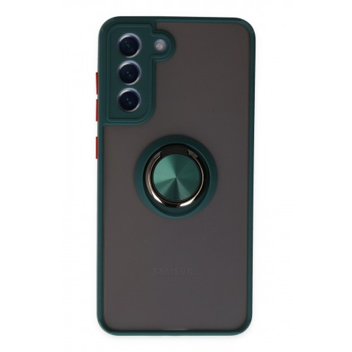 Newface Samsung Galaxy S21 FE Kılıf Montreal Yüzüklü Silikon Kapak - Yeşil Newface Samsung Galaxy S21 FE Kılıf Montreal Yüzüklü Silikon Kapak - Yeşil