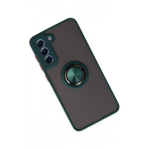 Newface Samsung Galaxy S21 FE Kılıf Montreal Yüzüklü Silikon Kapak - Yeşil Newface Samsung Galaxy S21 FE Kılıf Montreal Yüzüklü Silikon Kapak - Yeşil