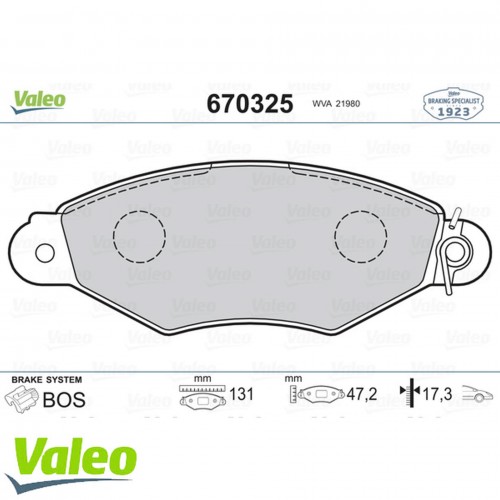 ÖN BALATA KNG 1.9D 97-03 -KNG 1.5DCİ 01-10 -XSARA 1.4İ-1.5D 97-05 130.8x47.4x18 ÖN BALATA KNG 1.9D 97-03 -KNG 1.5DCİ 01-10 -XSARA 1.4İ-1.5D 97-05 130.8x47.4x18