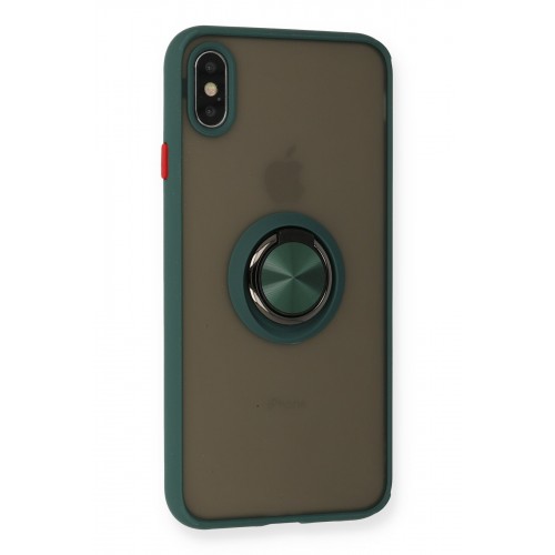 Newface iPhone X Kılıf Montreal Yüzüklü Silikon Kapak - Yeşil Newface iPhone X Kılıf Montreal Yüzüklü Silikon Kapak - Yeşil