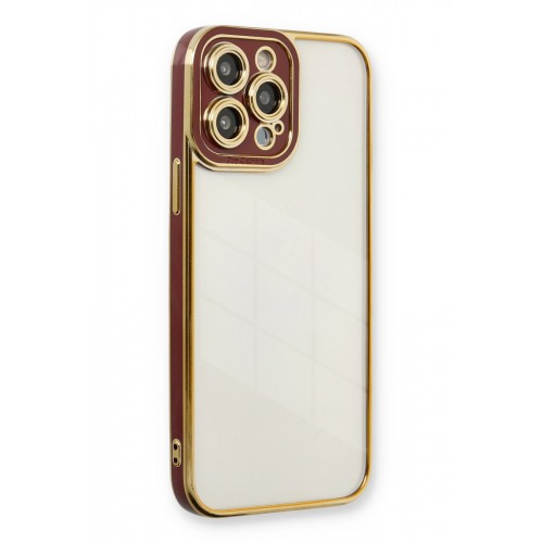 Newface iPhone 13 Pro Kılıf Liva Lens Silikon - Bordo Newface iPhone 13 Pro Kılıf Liva Lens Silikon - Bordo