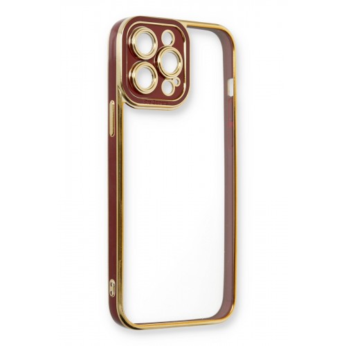 Newface iPhone 13 Pro Kılıf Liva Lens Silikon - Bordo Newface iPhone 13 Pro Kılıf Liva Lens Silikon - Bordo