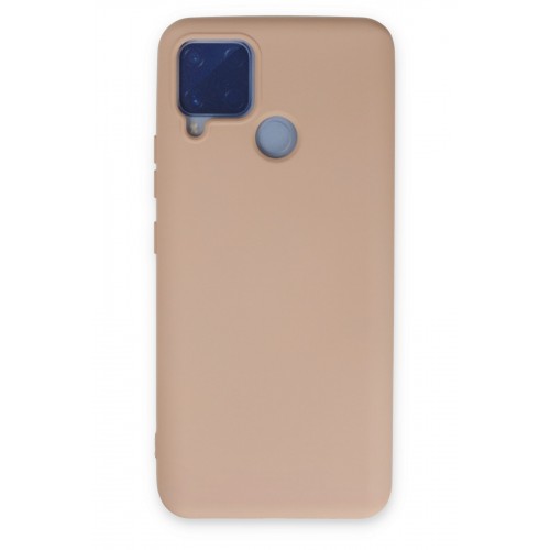 Newface Realme C25 Kılıf Nano içi Kadife Silikon - Bej Newface Realme C25 Kılıf Nano içi Kadife Silikon - Bej