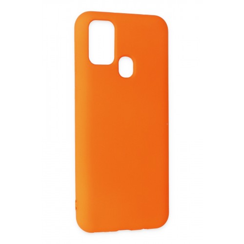 Newface Samsung Galaxy M30S Kılıf Nano içi Kadife Silikon - Turuncu Newface Samsung Galaxy M30S Kılıf Nano içi Kadife Silikon - Turuncu