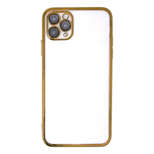 Newface iPhone 11 Pro Max Kılıf Razer Lensli Silikon - Gold Newface iPhone 11 Pro Max Kılıf Razer Lensli Silikon - Gold