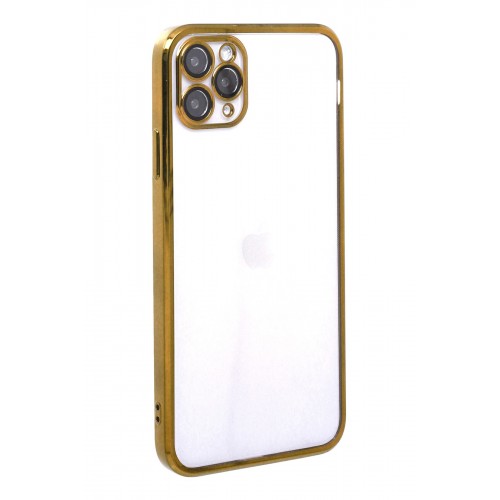 Newface iPhone 11 Pro Max Kılıf Razer Lensli Silikon - Gold Newface iPhone 11 Pro Max Kılıf Razer Lensli Silikon - Gold