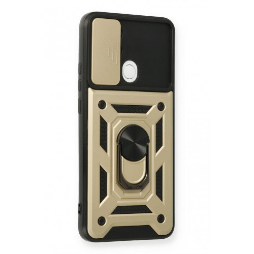 Newface Oppo A15S Kılıf Pars Lens Yüzüklü Silikon - Gold Newface Oppo A15S Kılıf Pars Lens Yüzüklü Silikon - Gold