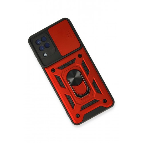 Newface Samsung Galaxy A22 Kılıf Pars Lens Yüzüklü Silikon - Kırmızı Newface Samsung Galaxy A22 Kılıf Pars Lens Yüzüklü Silikon - Kırmızı